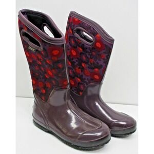 Bogs Women's  classic water color 71787-545 - size 10 Purple plum orange flowers